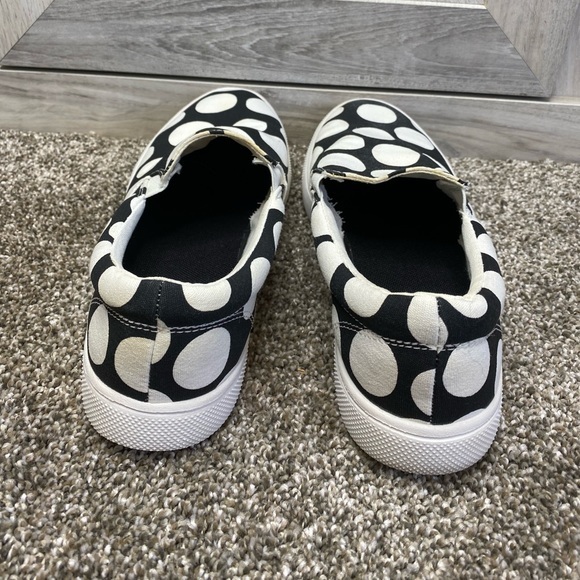 Marimekko UNIQLO Canvas Polka-dot Slip On Sneakers Shoes 7.5 - Picture 6 of 8